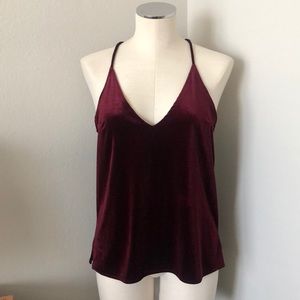 Razor Back Velvet Top